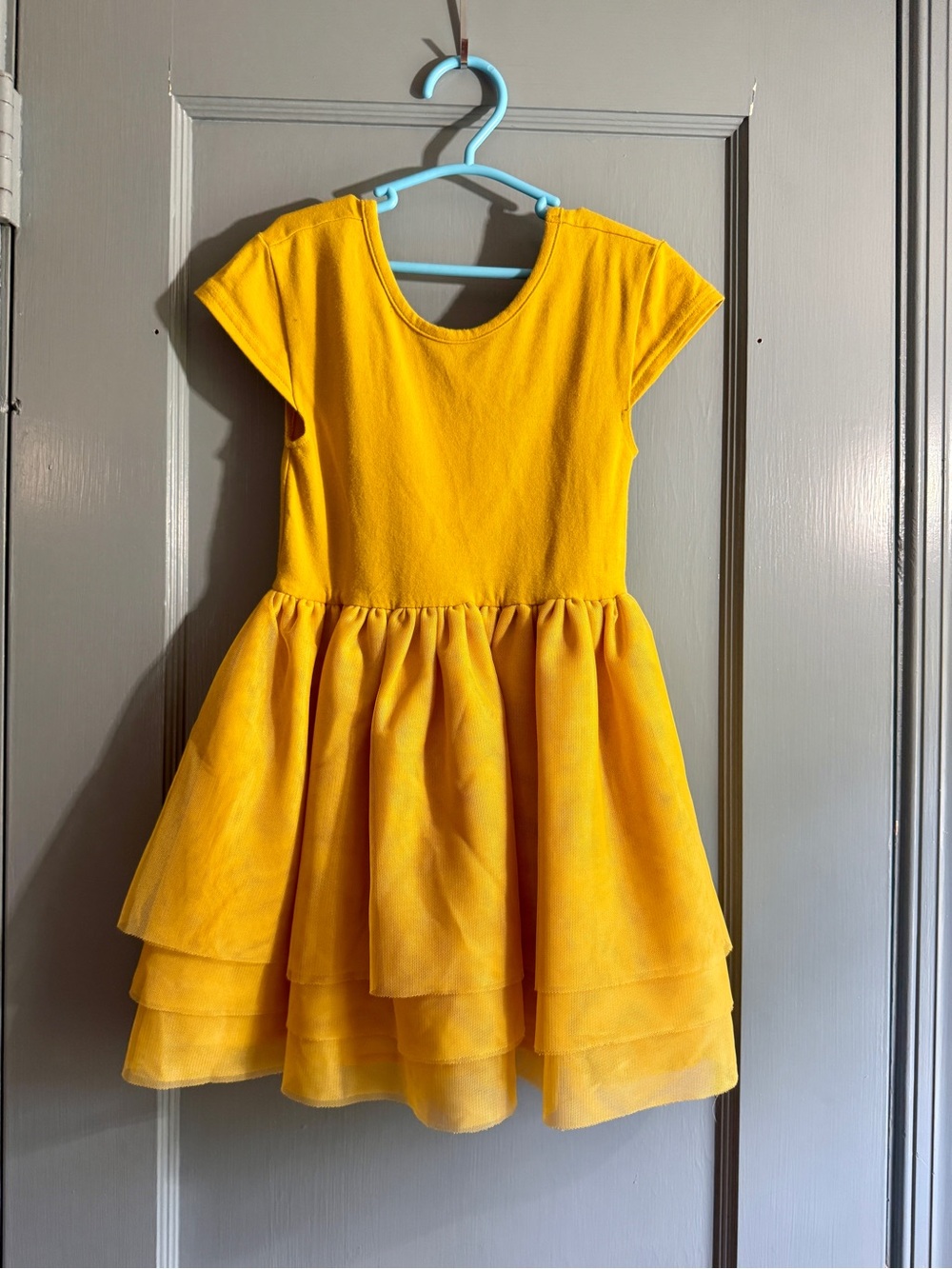Old Navy Bright Yellow Layered Tulle Dress